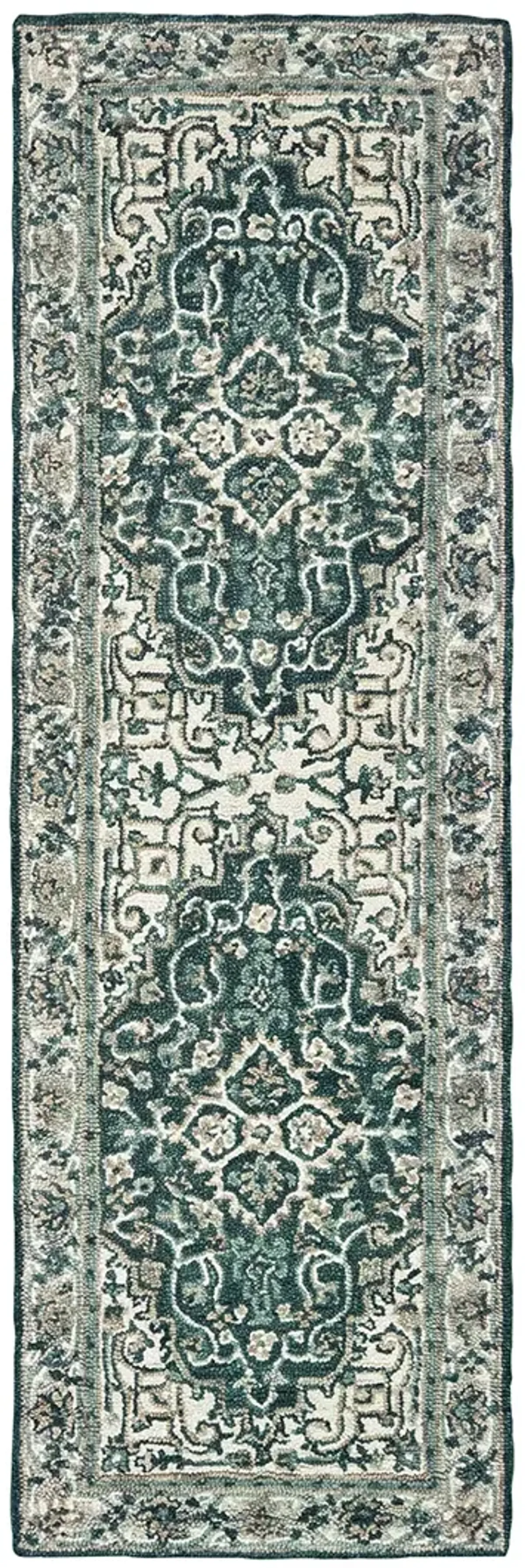 Zahra 2'6" x 8' Grey Rug