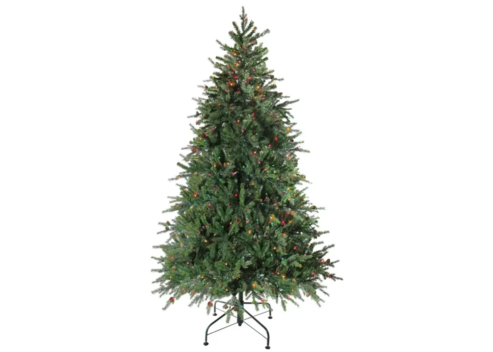 7.5' Pre-Lit Medium Hunter Fir Artificial Christmas Tree - Multicolor Lights