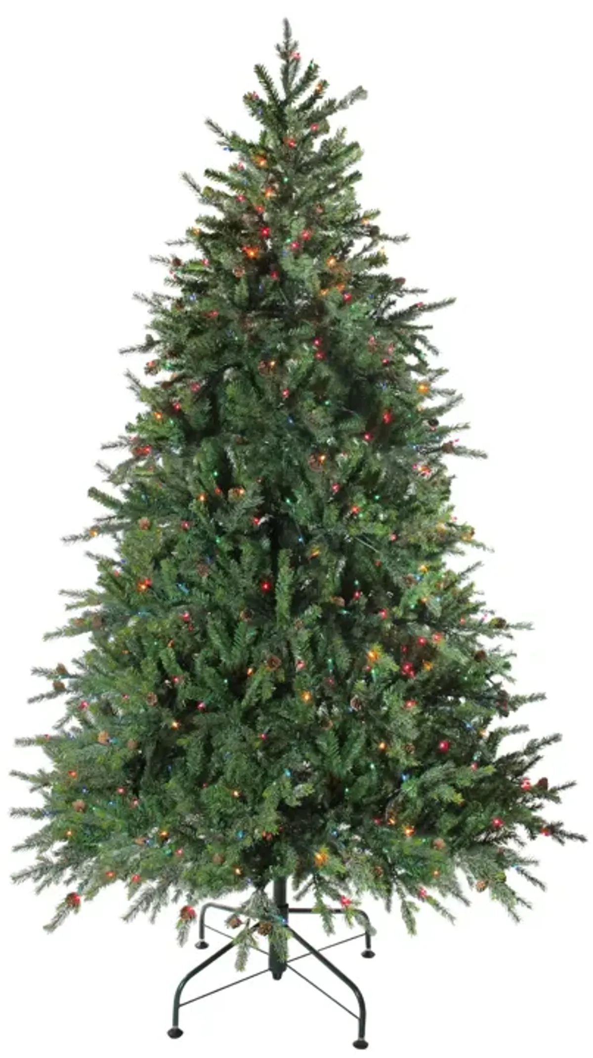 7.5' Pre-Lit Medium Hunter Fir Artificial Christmas Tree - Multicolor Lights