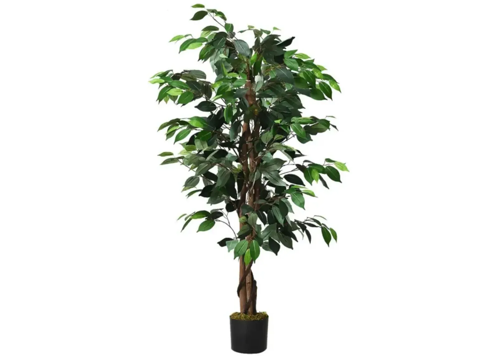 Hivvago 4 Feet In/Outdoor Trunks Artificial Ficus Silk Tree