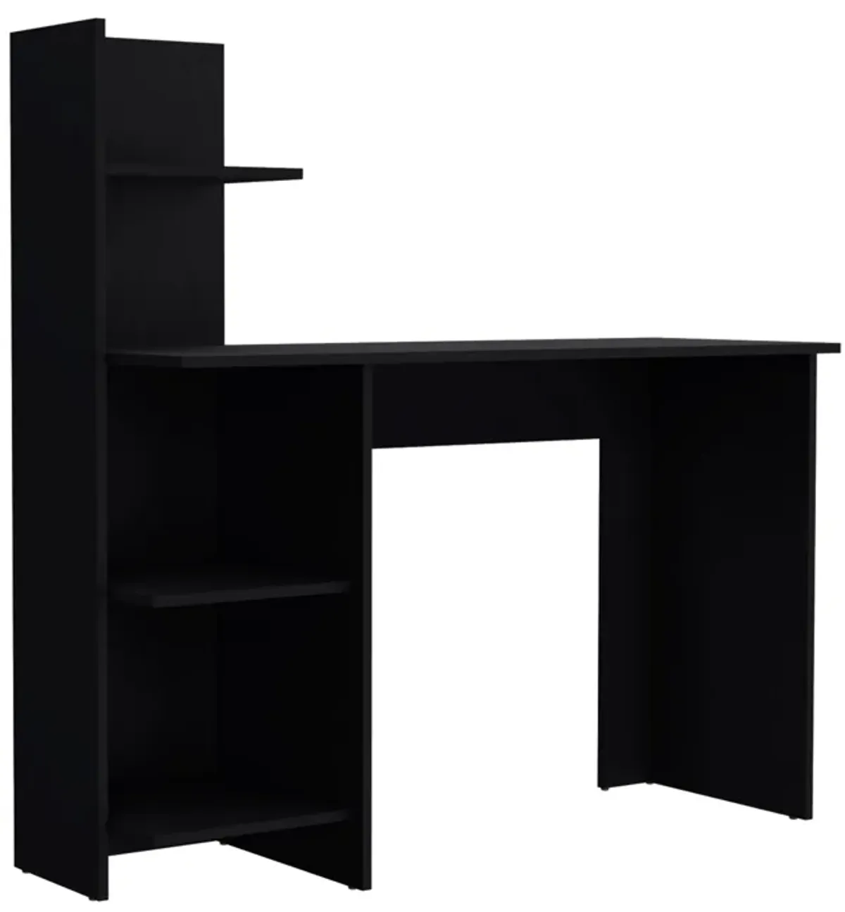 Vilna 120 Writing Desk , Four Shelves -Black