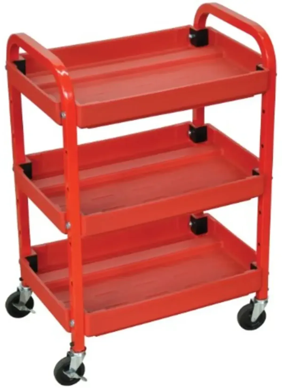 Luxor 3 Shelf Utility Cart Red