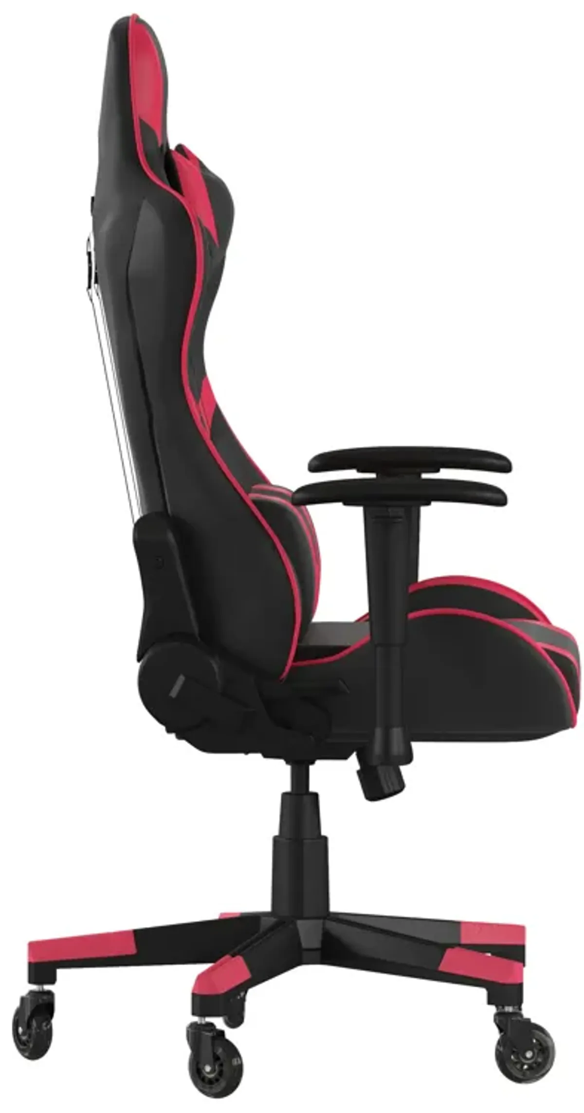 X20 Gaming Chair Racing Office Computer PC Adjustable Chair with Reclining Back and Transparent Roller Wheels in   LeatherSoft