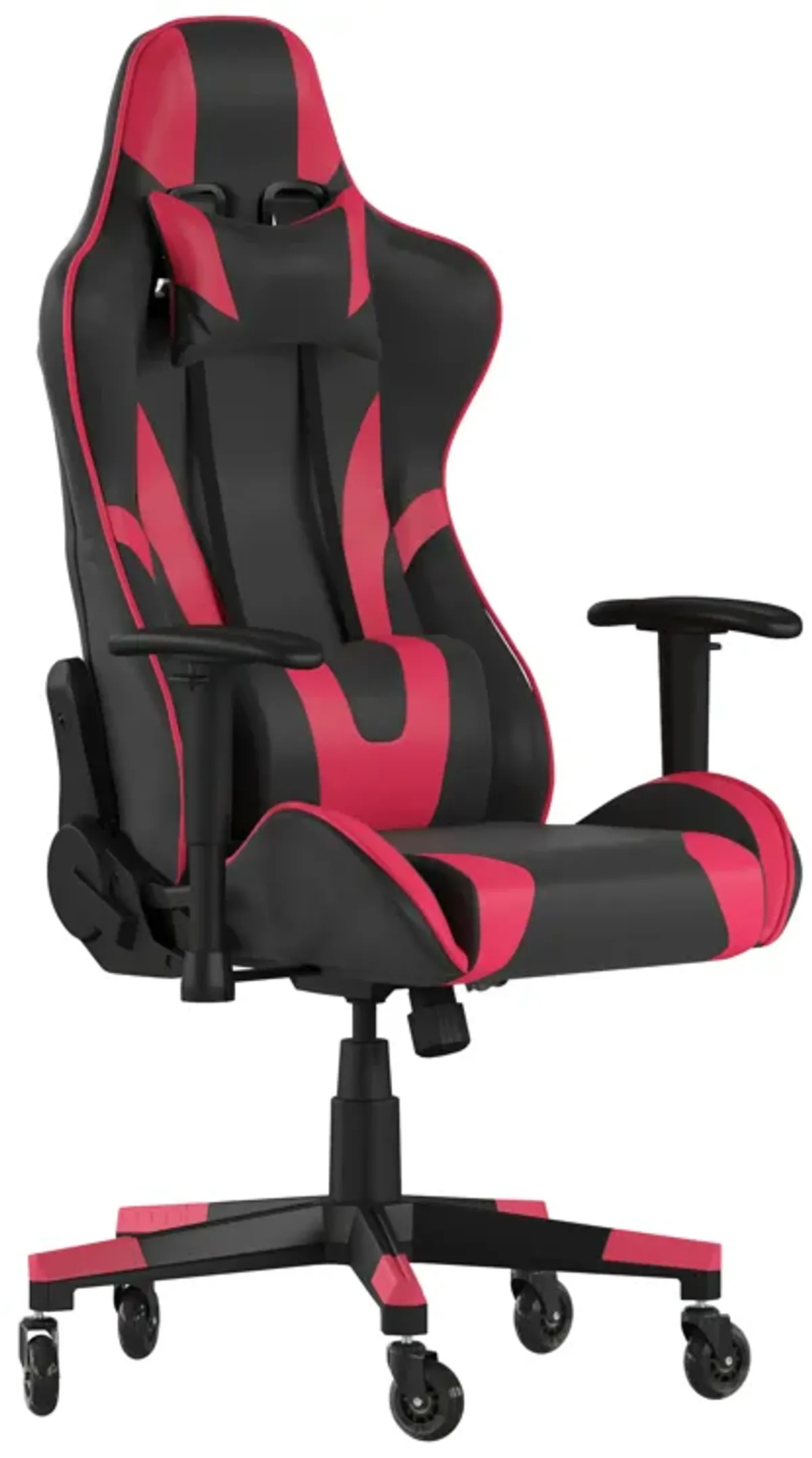 X20 Gaming Chair Racing Office Computer PC Adjustable Chair with Reclining Back and Transparent Roller Wheels in   LeatherSoft