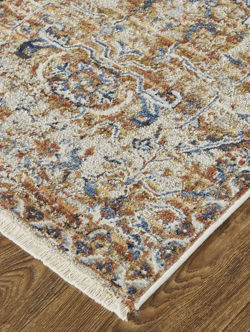 Kaia 39HVF Tan/Ivory/Orange 9'8" x 12'8" Rug