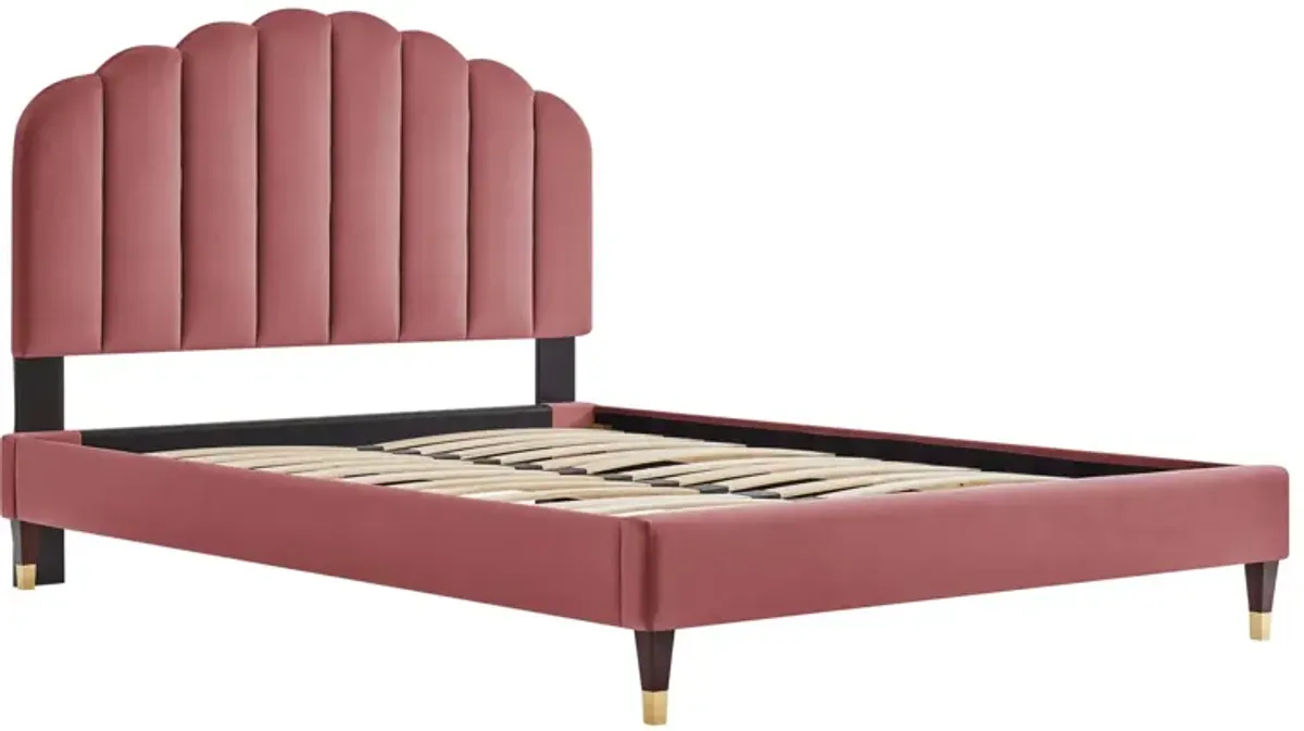 Modway - Daisy Performance Velvet Queen Platform Bed