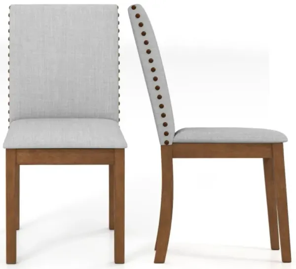 Hivvago Set of 2 Upholstered Dining Chairs with Padded Seat for Living Room