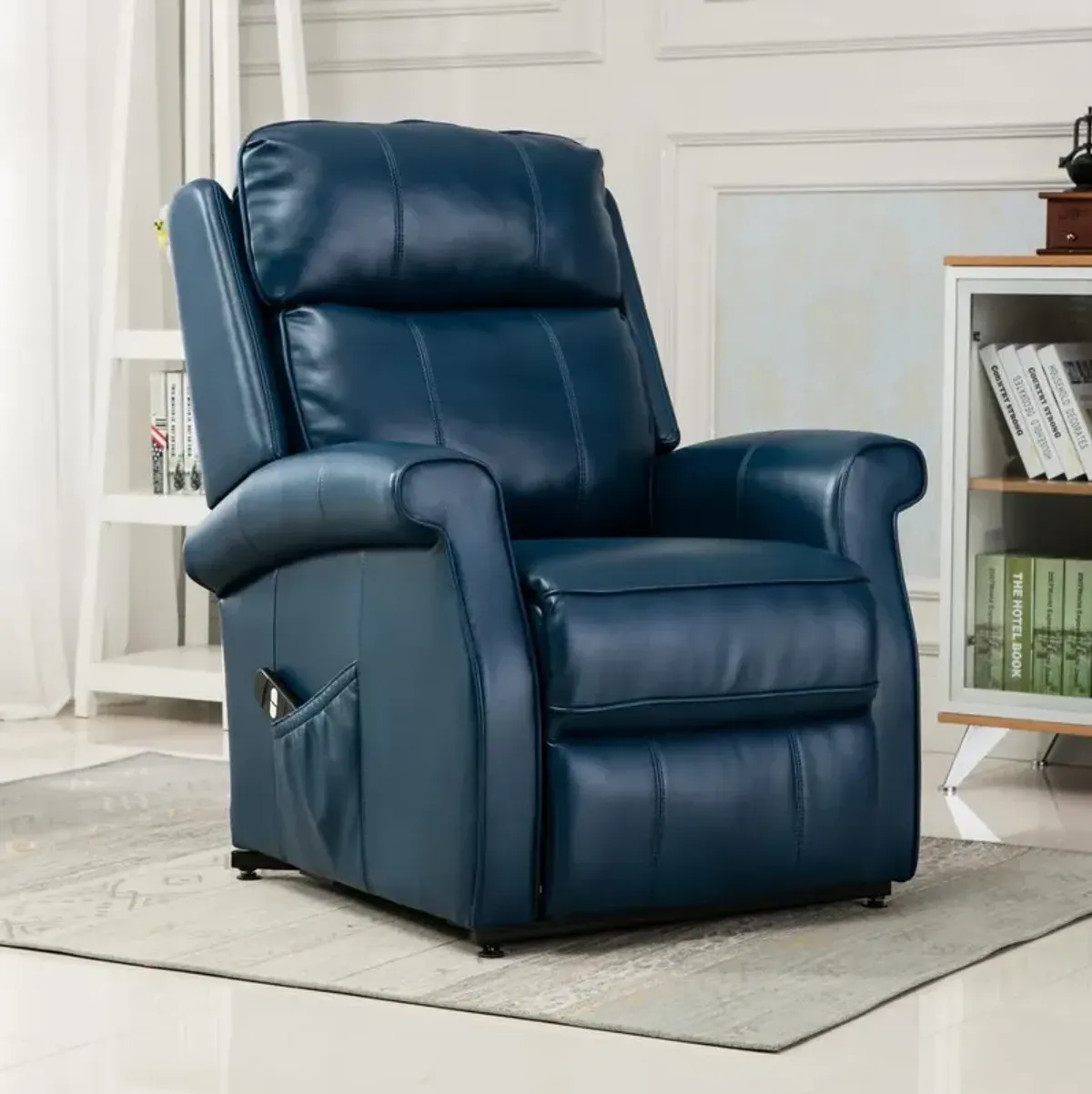 Comfort Pointe Lehman Navy Blue Traditional Lift Chair