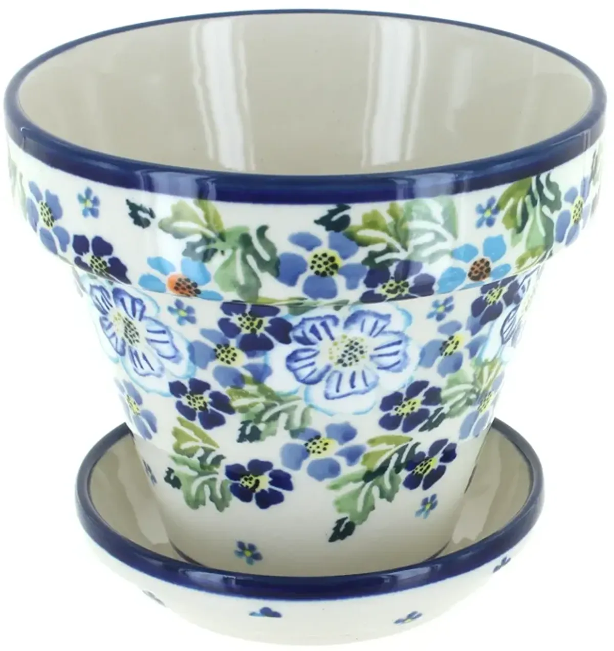 Blue Rose Polish Pottery Zoe Small Flower Pot