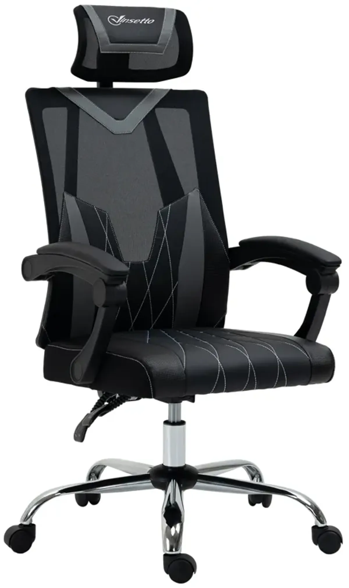 Ergonomic Mesh Seating: Desk Chair with Adjustable Headrest and Swivel