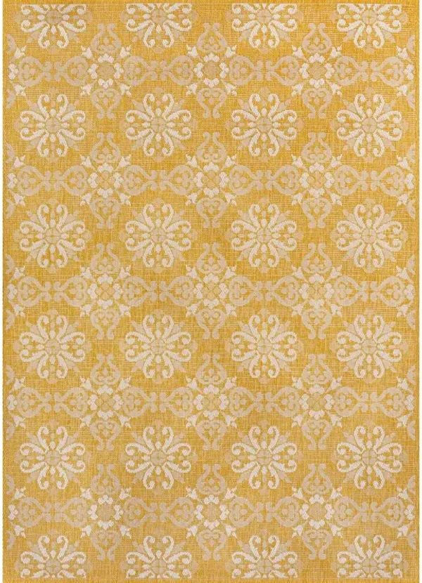 Amora Traditional Mediterranean Tile Design Indoor/Outdoor Area Rug