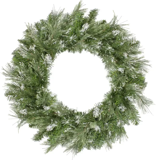 Snow Mountain Pine Artificial Christmas Wreath - 24 Inch  Unlit