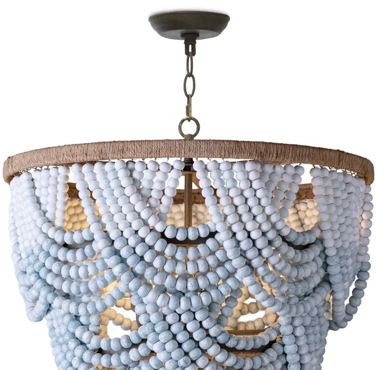 Ombre Wood Bead Chandelier