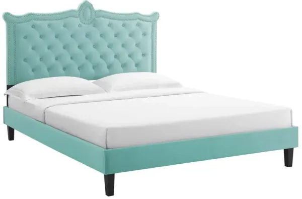 Modway - Clara Performance Velvet Queen Platform Bed
