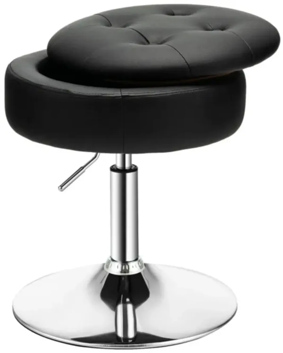 Hivvago Adjustable 360� Swivel Storage Vanity Stool with Removable Tray