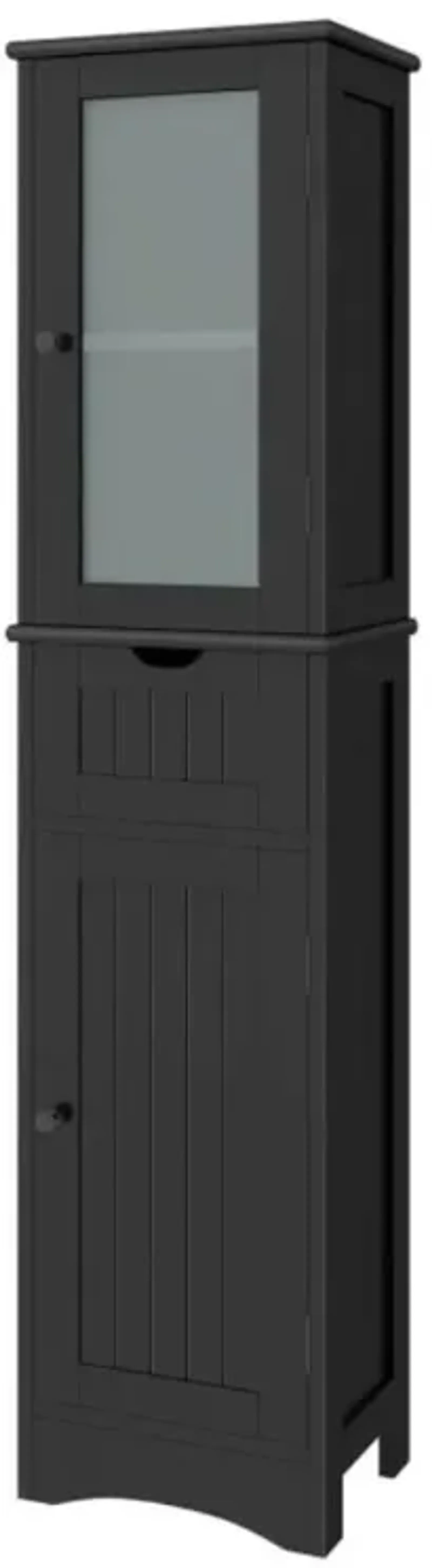 Hivvago Tall Floor Storage Cabinet with 2 Doors and 1 Drawer for Bathroom