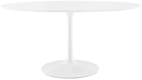 Modway - Lippa 60" Oval Wood Top Dining Table White
