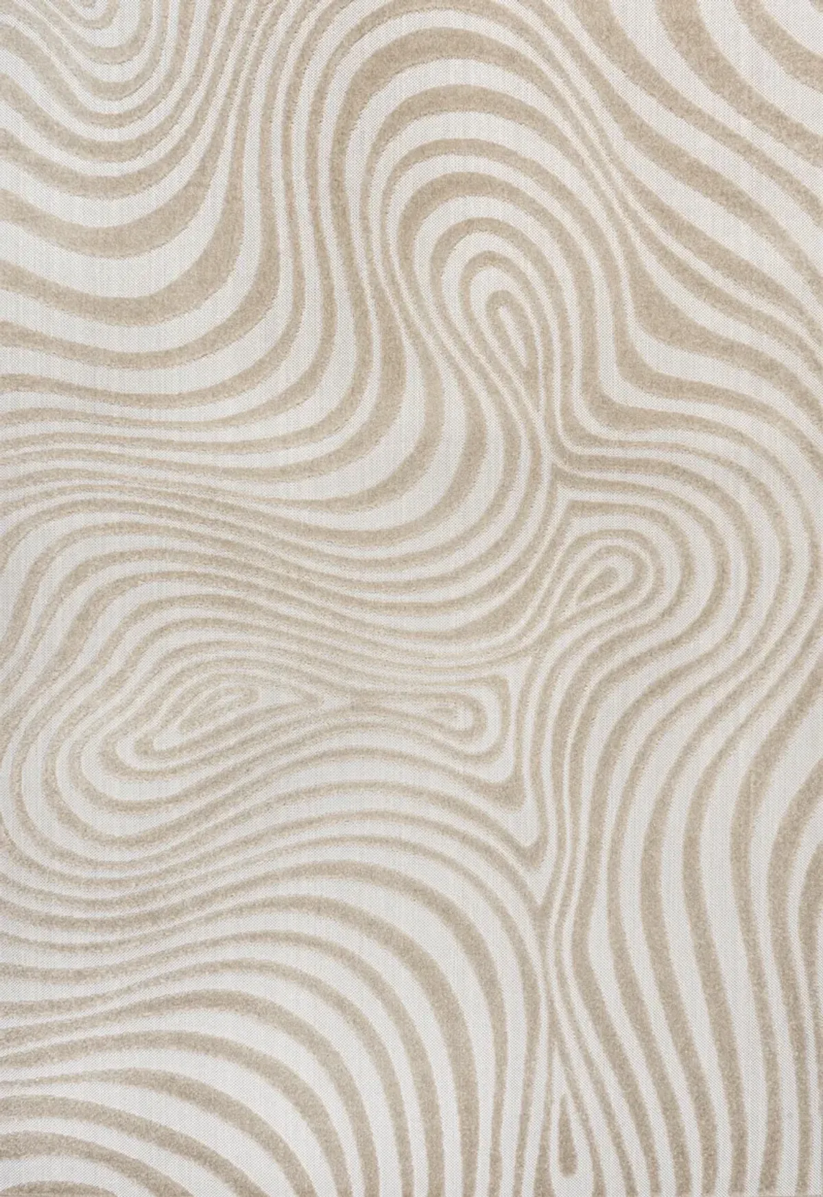 Maribo High-Low Abstract Groovy Striped Indoor/Outdoor Area Rug