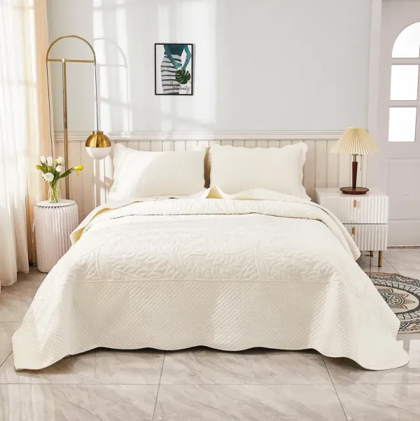MarCielo 100% Cotton Oversized Bedspread Quilt Set T