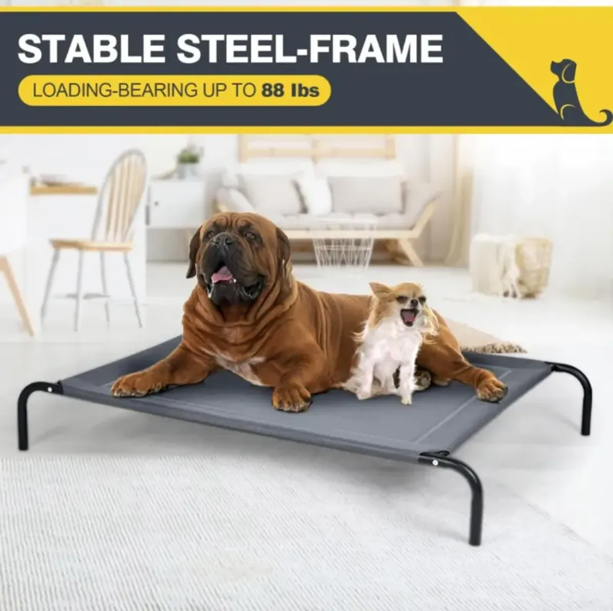 Hivvago Elevated Pet Bed for Large Dogs