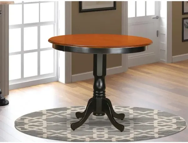East West Furniture TRCH3-BLK-C 3 PC counter height pub set - high top Table and 2 counter height stool.