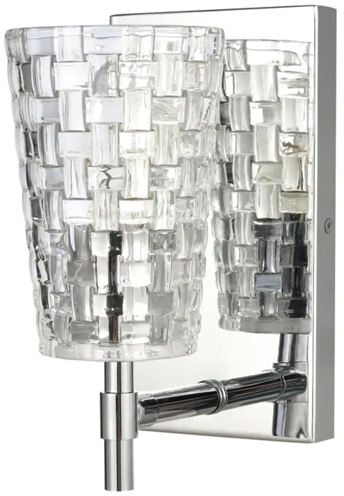 Lightweave 4.75'' Silver Wide 1-Light Sconce