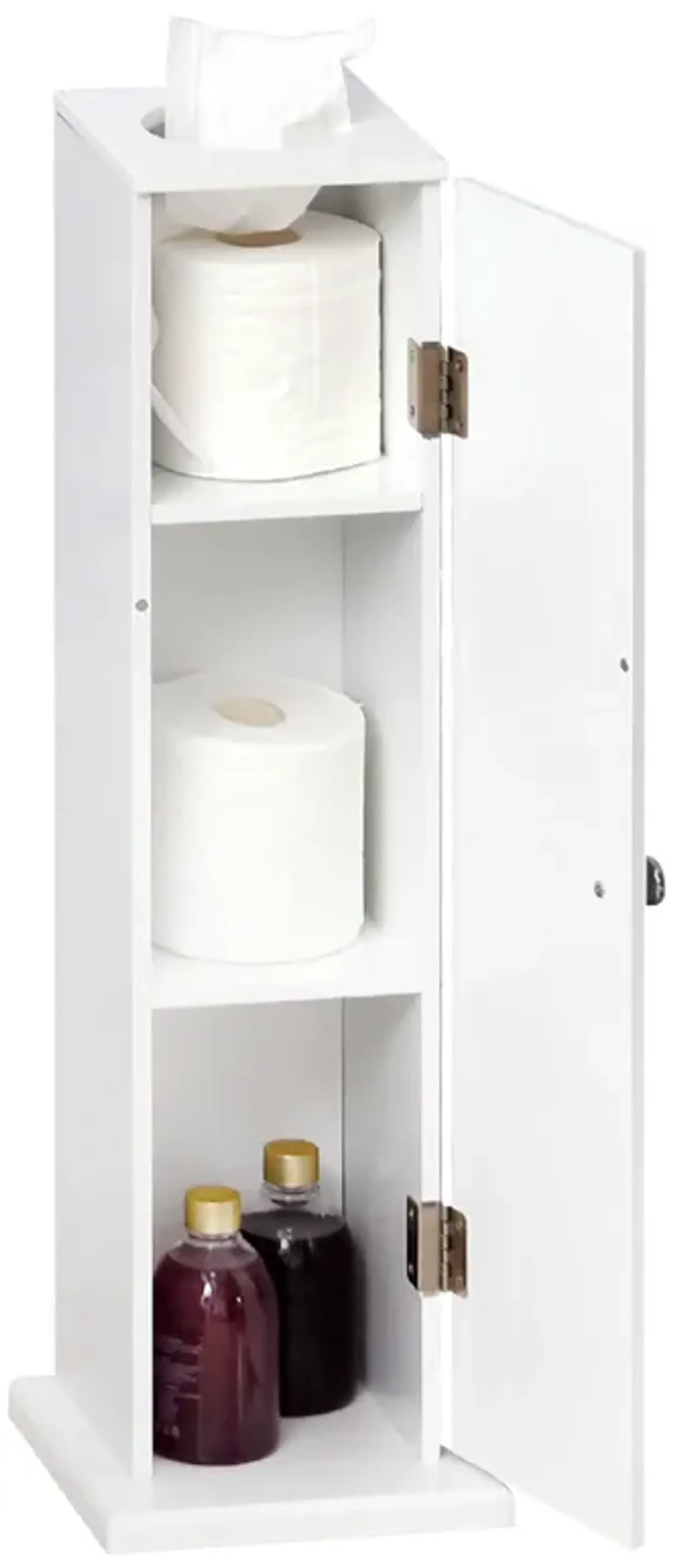 Small Bathroom Corner Cabinet Floor Doors Shelves Thin Toilet Vanity