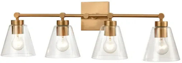 East Point 33'' Wide 4-Light Brass Vanity Light