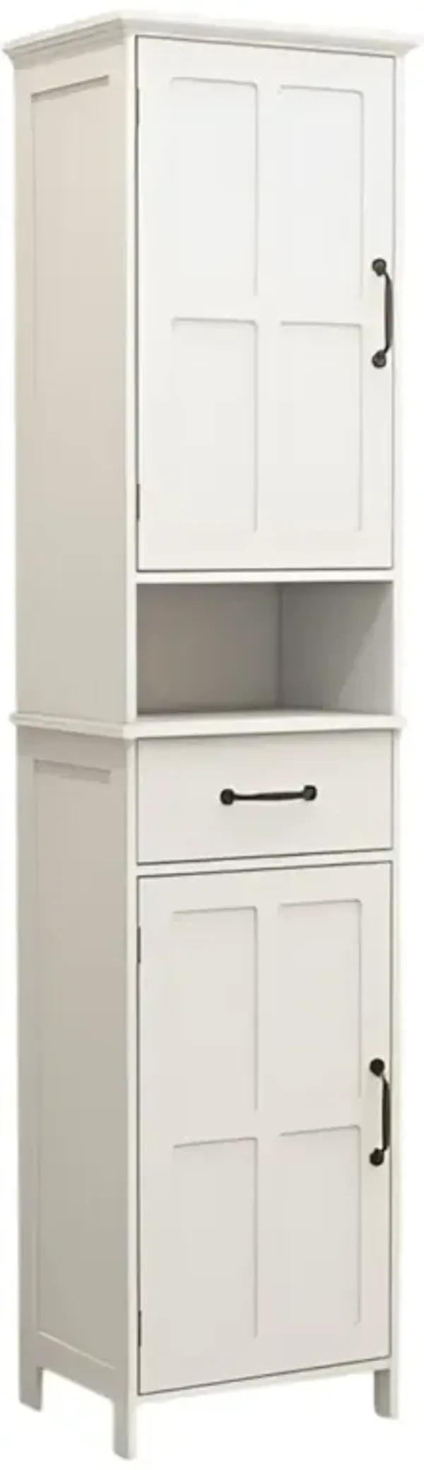 Slim Double Door Floor Standing Cabinet, Space-Saving Storage Solution for Any Room