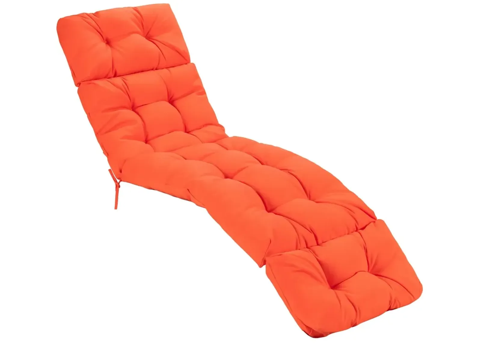 Outdoor Lounge Chaise Cushion with String Ties for Garden Poolside