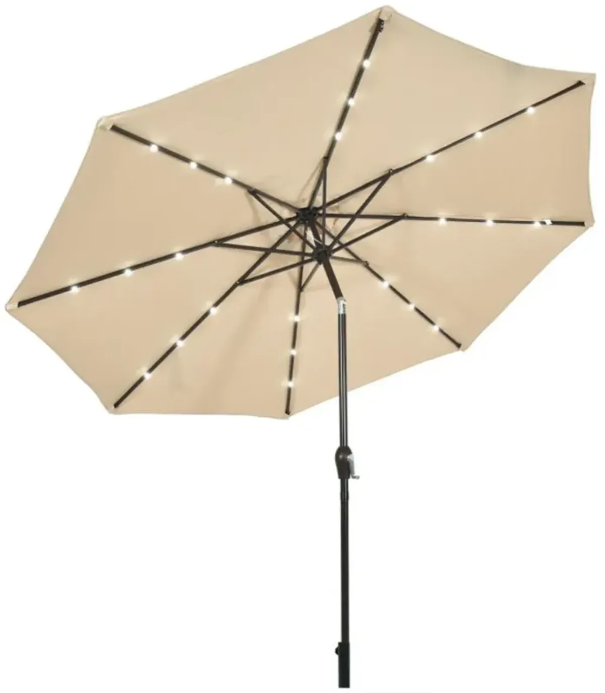 Hivvago 10 Feet Outdoor Patio Umbrella with Bright Solar LED Lights