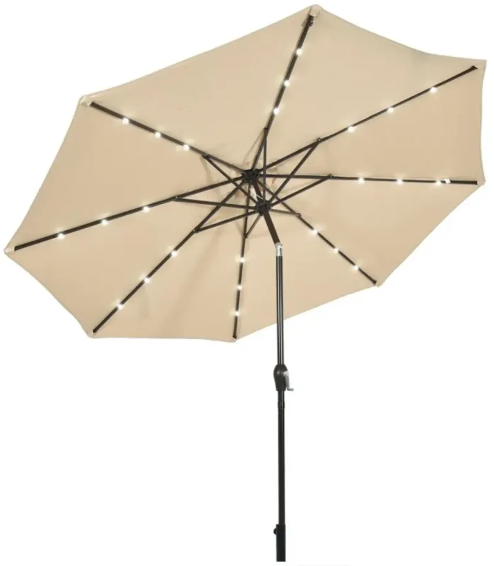 Hivvago 10 Feet Outdoor Patio Umbrella with Bright Solar LED Lights