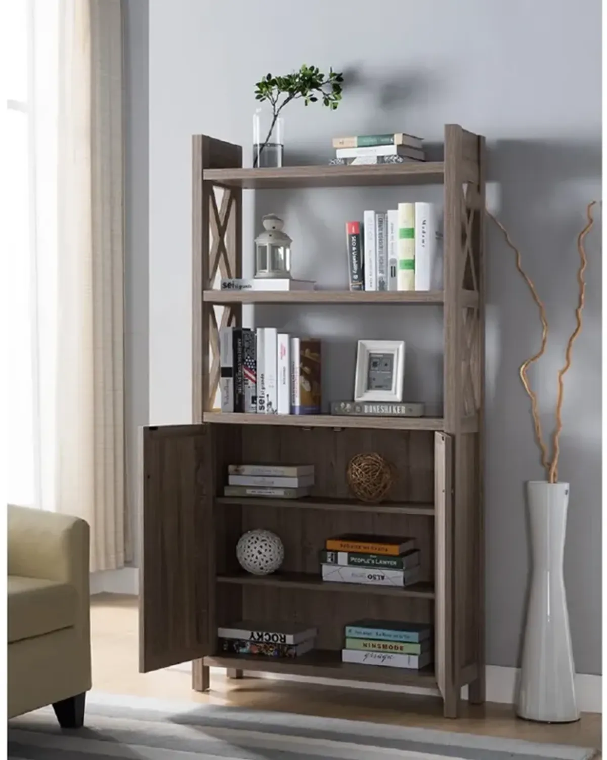 Bookcase Dark Taupe