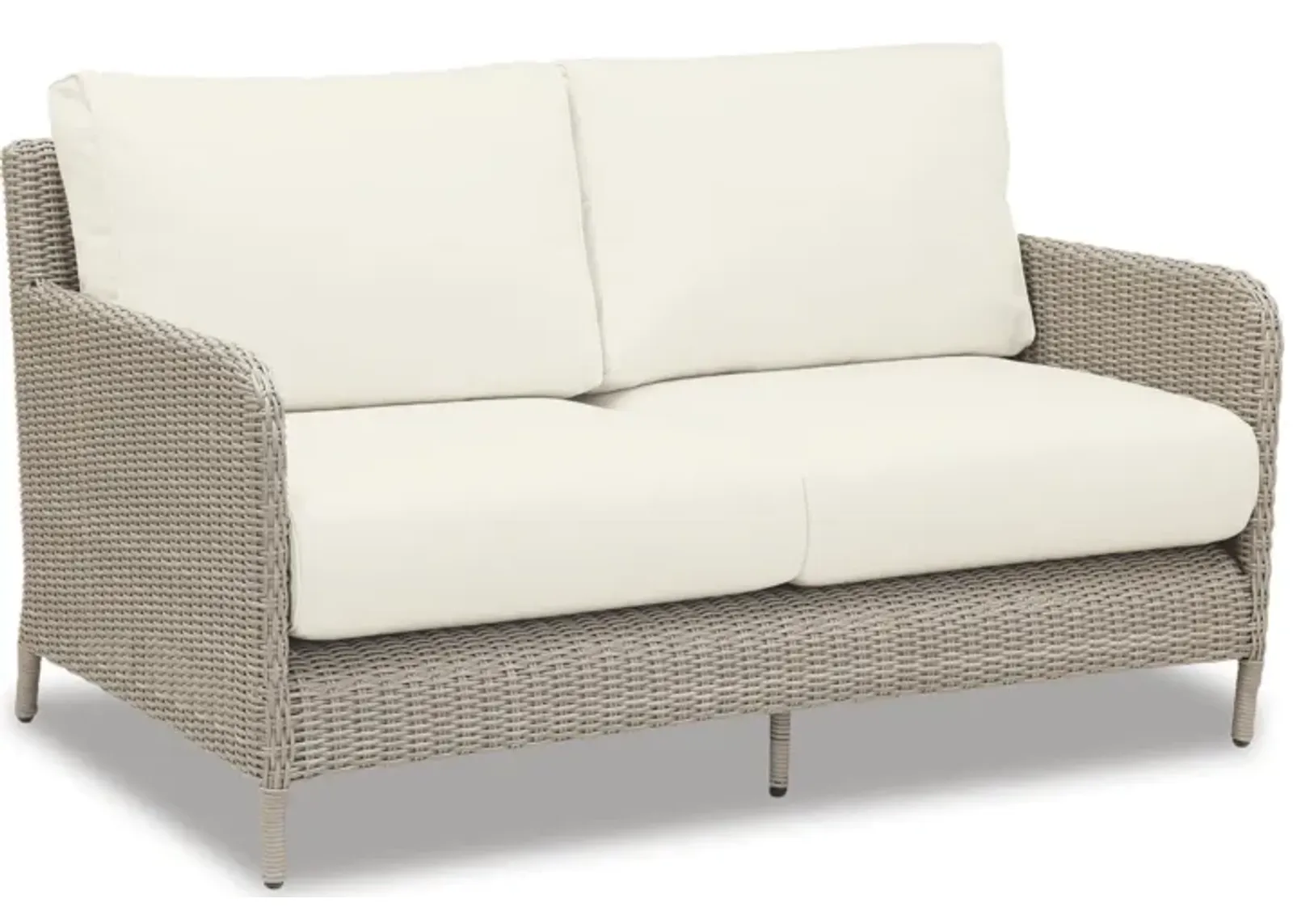 Manhattan Loveseat in Linen Canvas w/ Self Welt