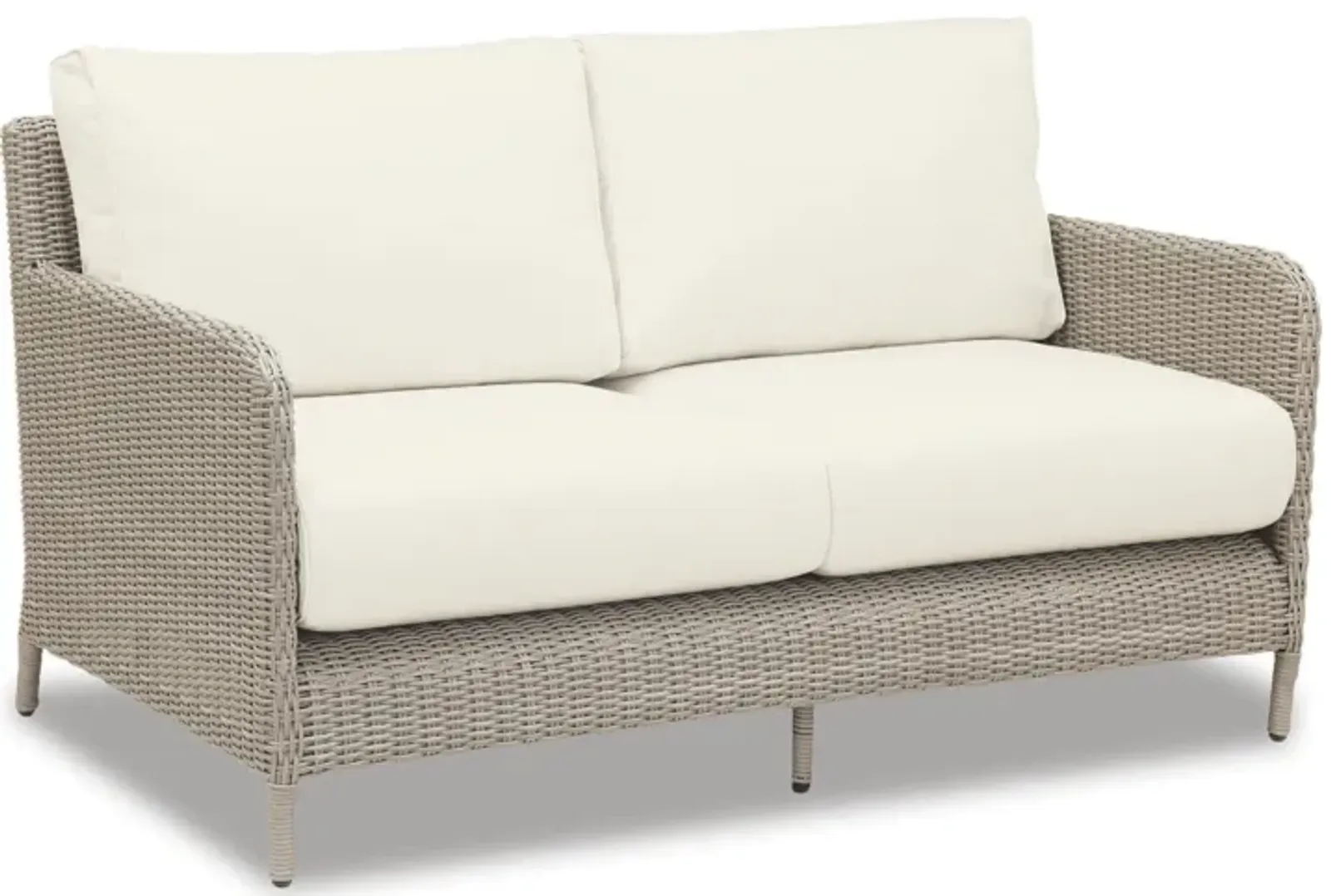 Manhattan Loveseat in Linen Canvas w/ Self Welt