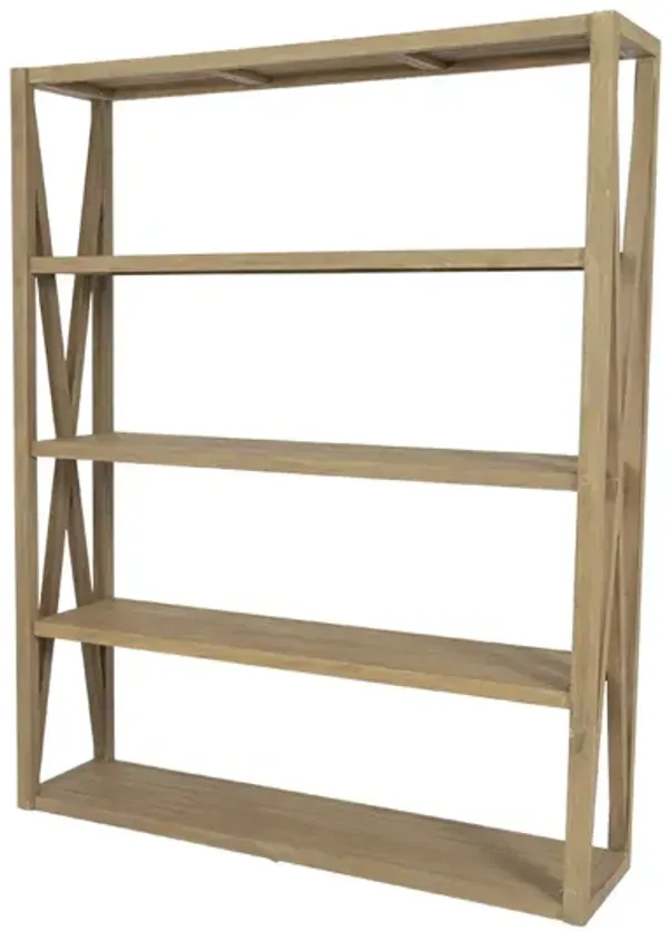 Coastal Teak X Bookcase