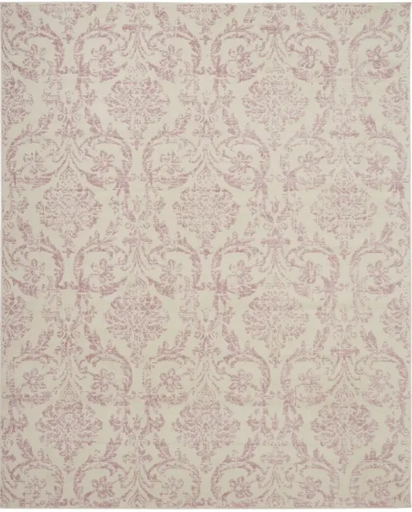 Jubilant JUB09 Ivory/Pink 7'10" x 9'10" Rug