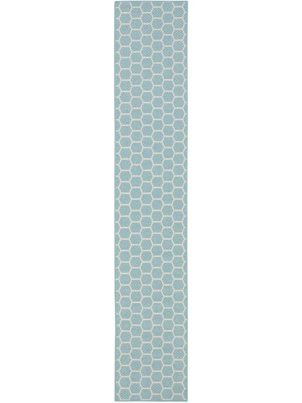 Twist Reversible TWS01 Aqua 2'2" x 12' Rug