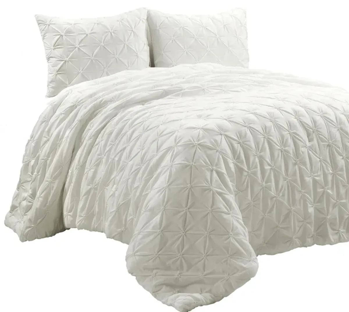 Ravello Pintuck 100% Cotton Comforter 3-Pc Set