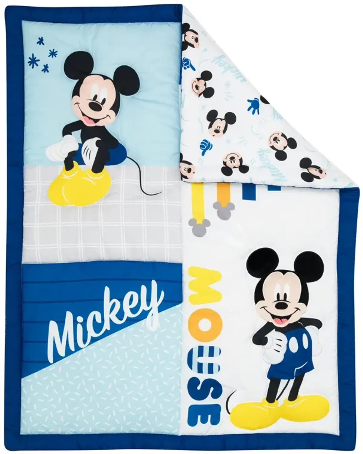 Lambs & Ivy Disney Baby Forever Mickey Mouse 3-Piece Blue Crib Bedding Set