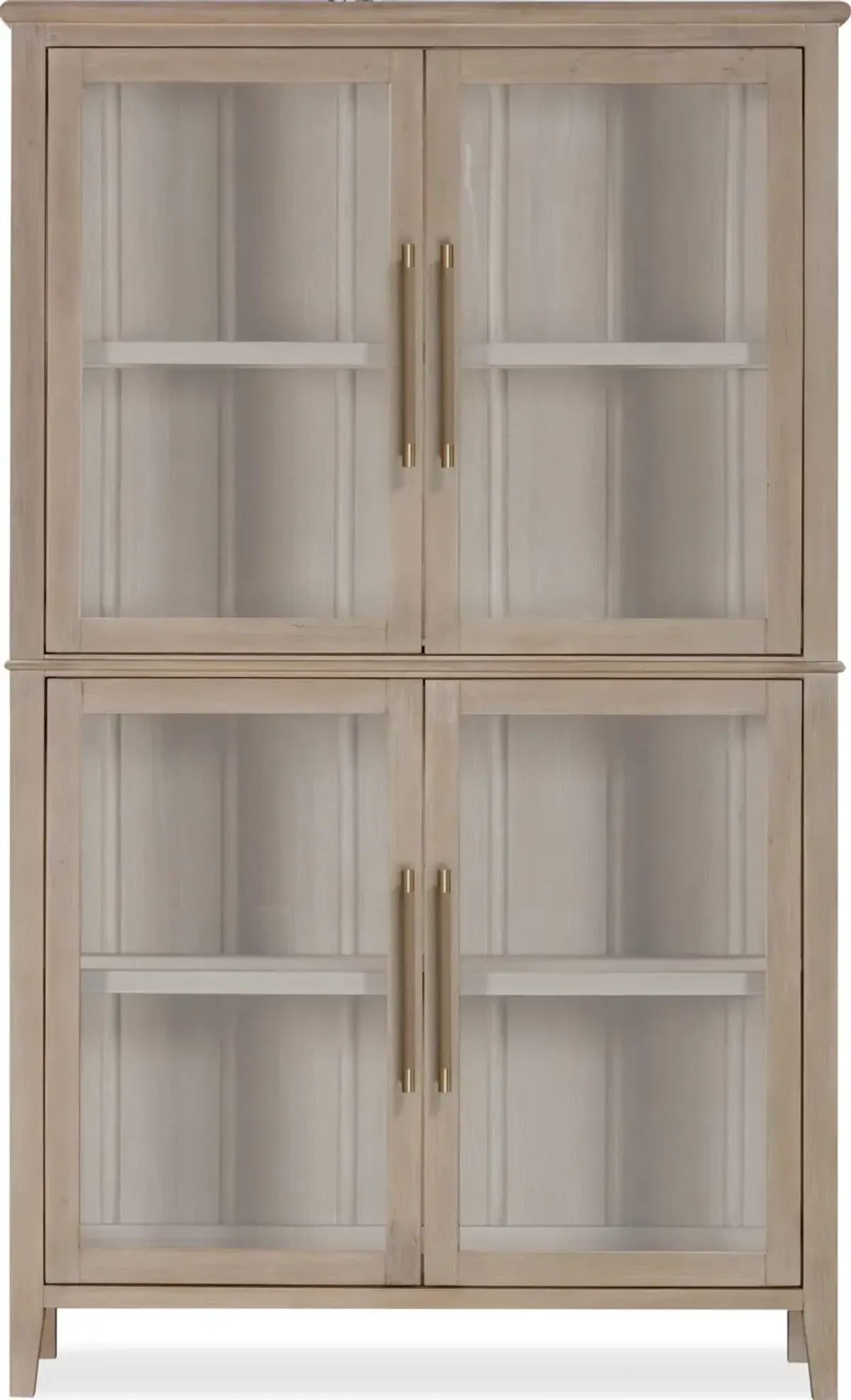 Camden Four Door Shiplap Curio in Chai