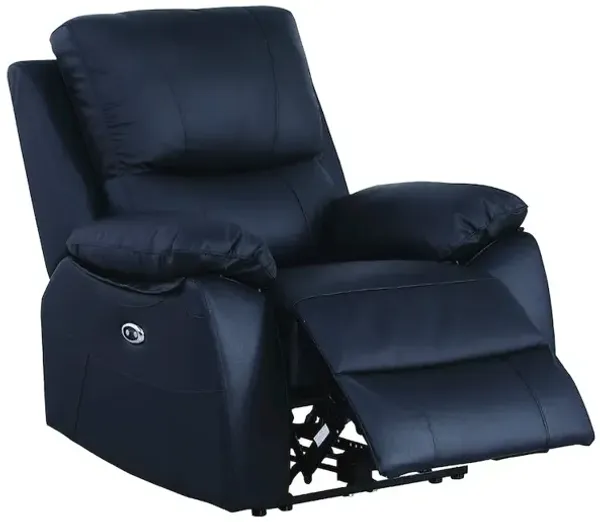 Alexent Charlotte Electric Genuine Leather Recliner Power Reclining Single Seater Black