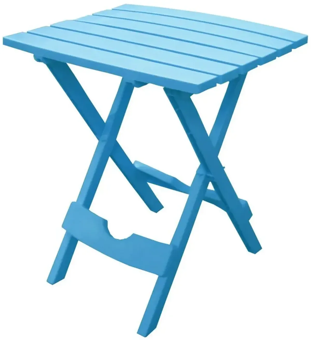 Hivvago Pool Blue Folding Side Table in Durable Patio Furniture Plastic Resin