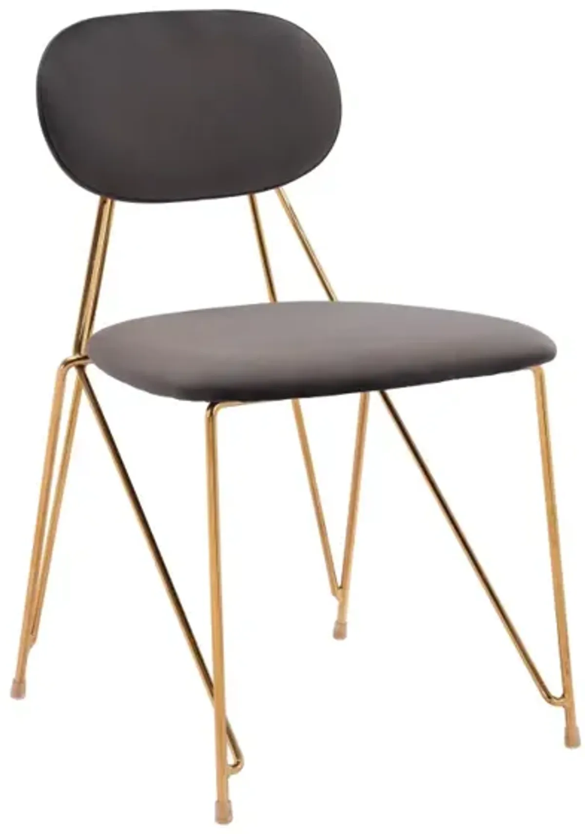 Georges Dining Chair (Set of 2) Gray & Gold