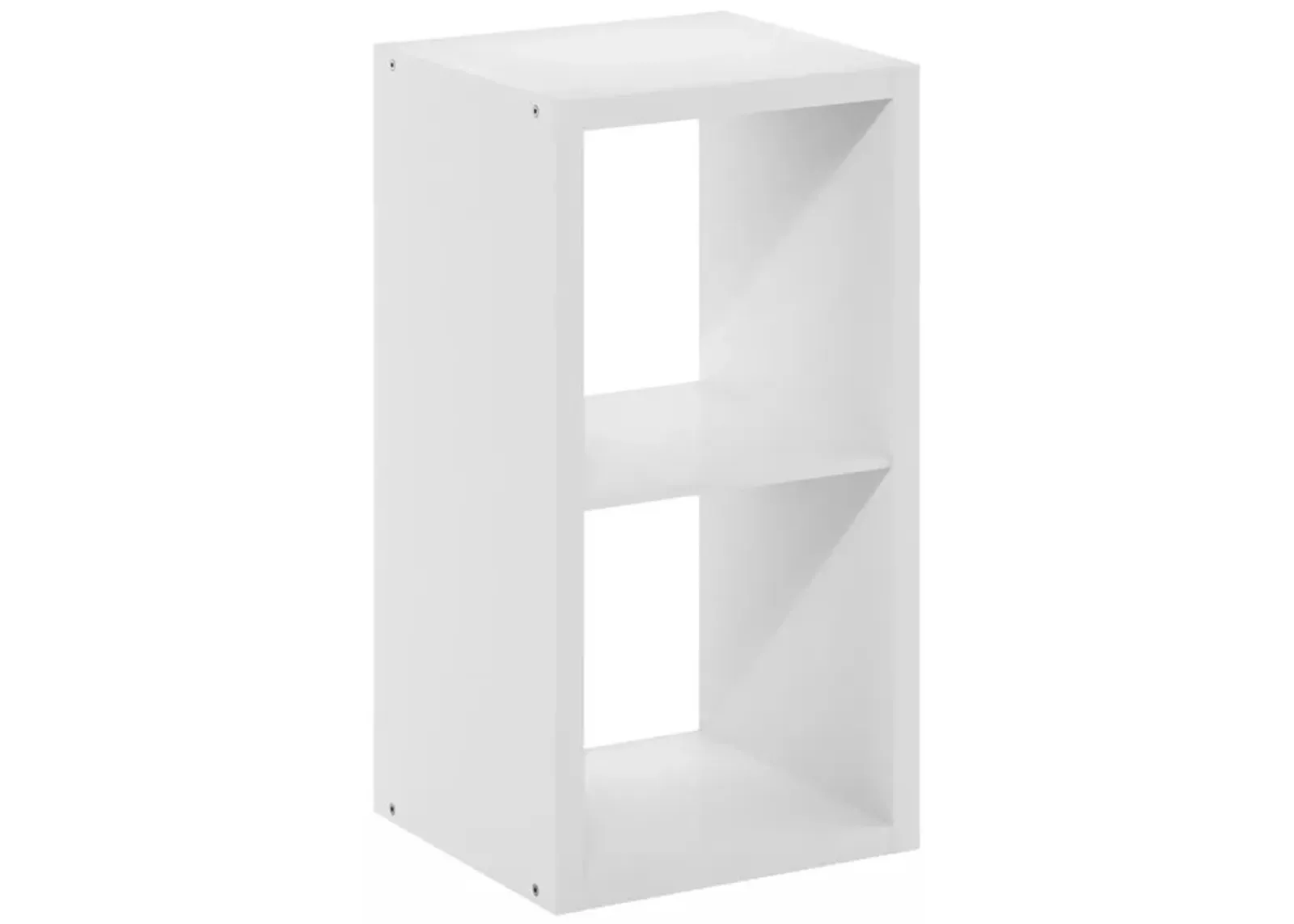 Furinno Cubicle Open Back Decorative Cube Storage Organizer, 2, White