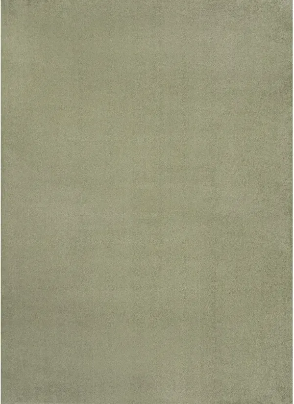 Twyla Classic Solid Low-Pile Machine-Washable Blue. Area Rug