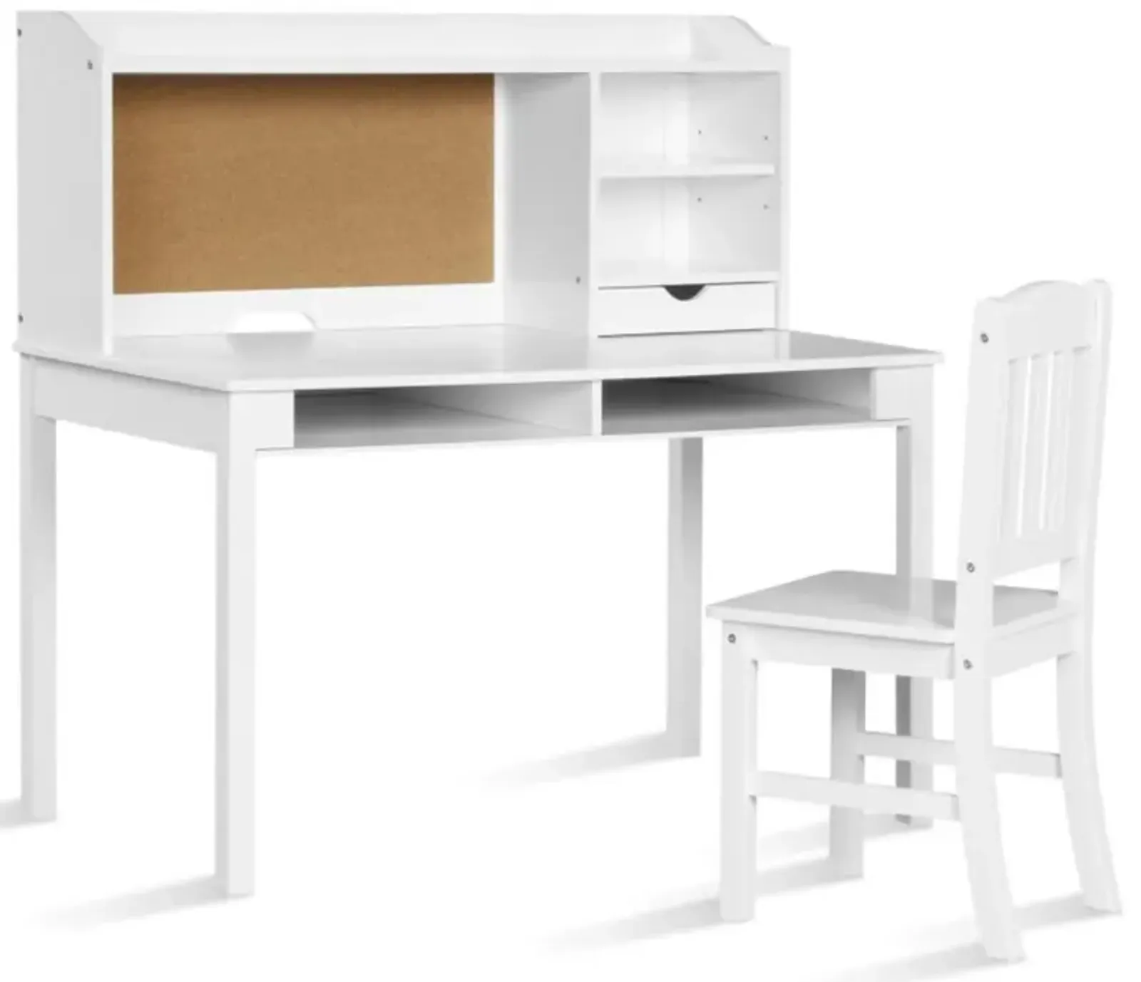 Hivvago Kids Desk and Chair Set Study Writing Desk with Hutch and Bookshelves