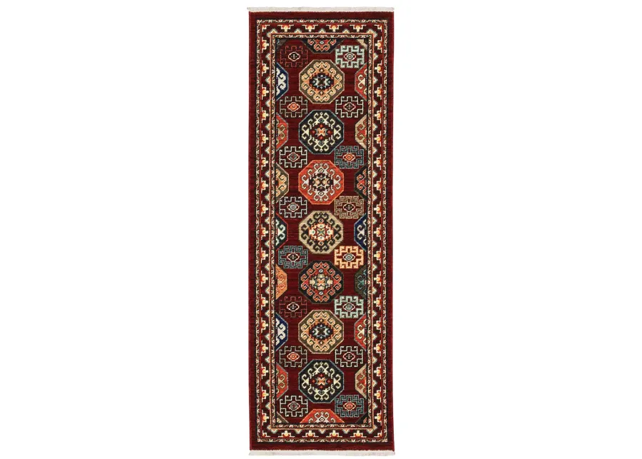 Lilihan 2' x 6' Red Rug