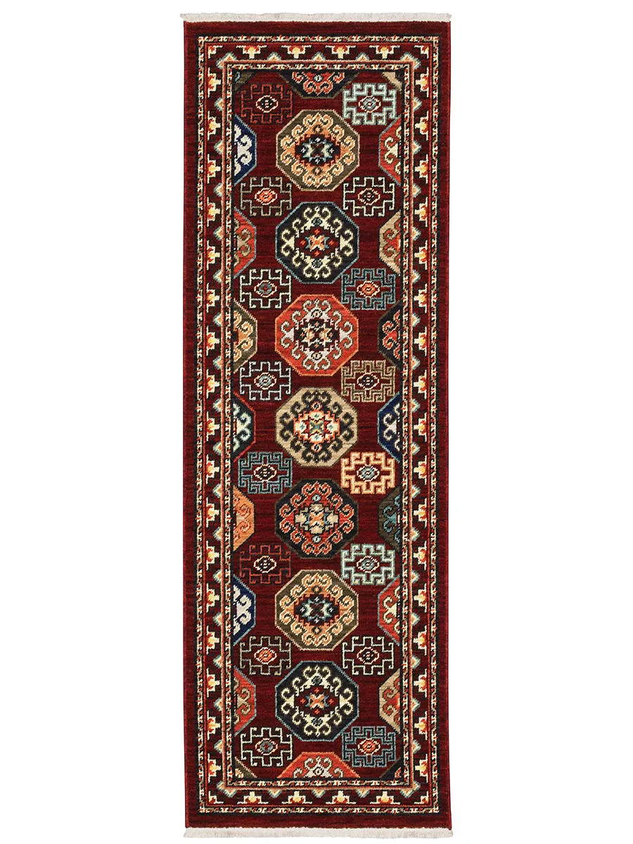 Lilihan 2' x 6' Red Rug