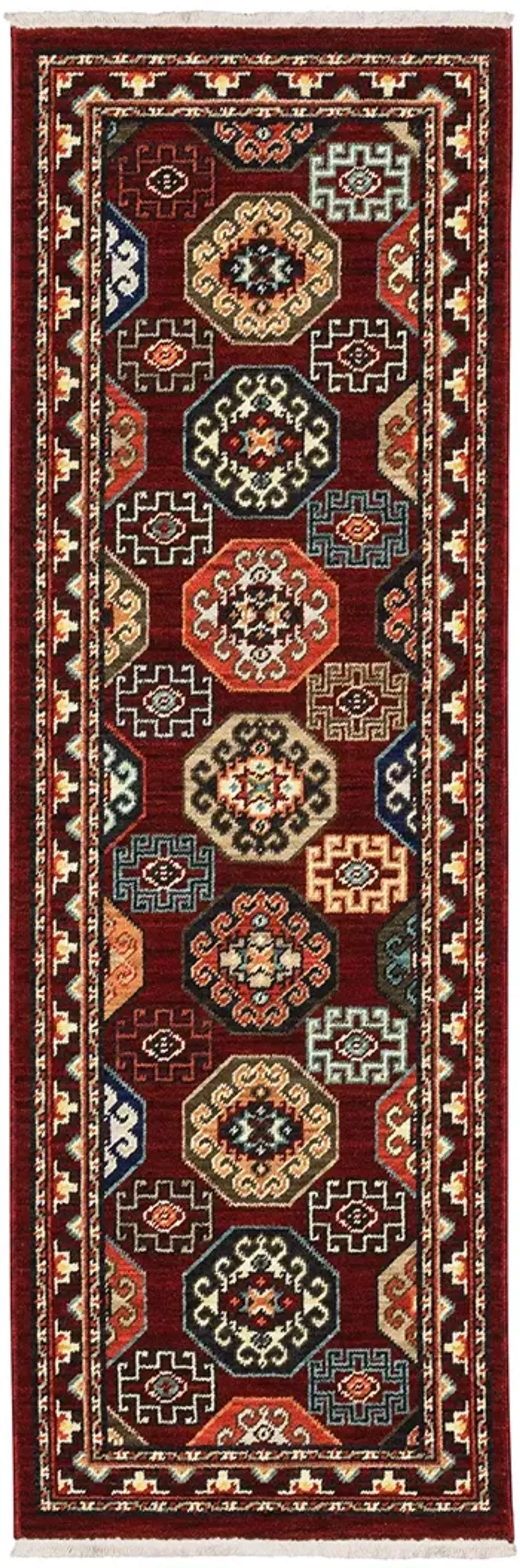 Lilihan 2' x 6' Red Rug